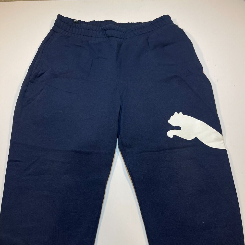 PUMA Joggers Sweat Pants Sz Mens M Navy Blue